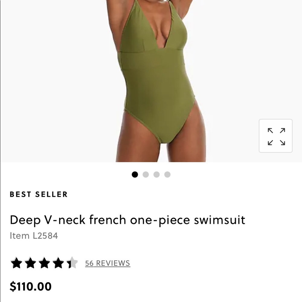 Sexy deep-V emerald J Crew one piece